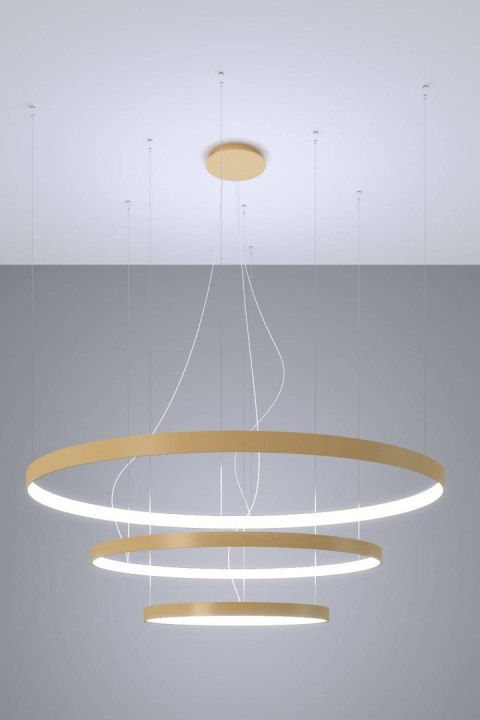 Żyrandol RIO 3 55/78/110 złoty LED 4000K
