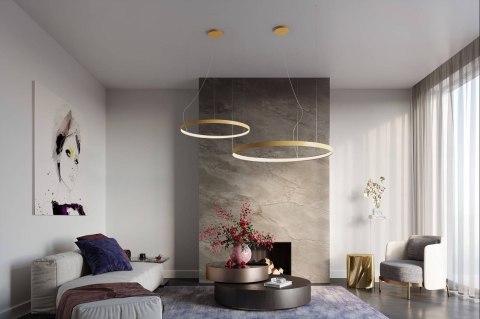 Sollux Lampa Żyrandol RIO 55 złoty LED 3000K