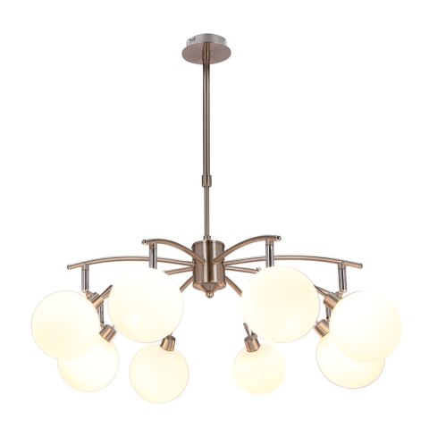 Ghost lampa wisząca satynowy 8x40w g9 klosz biały