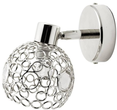 Kinkiet chrom + kryształ lampa spot Aron 91-12319