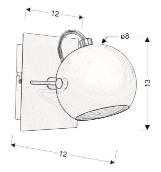 Lampa ścienna kinkiet tony candellux 91-25043-z 1x3w led GU10 biały