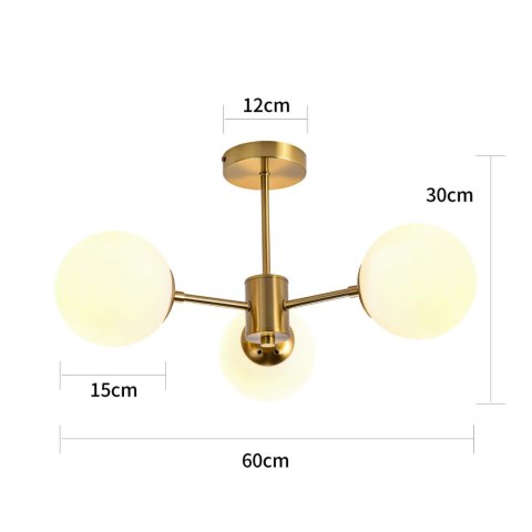 Lampa wisząca Roma 3 złota 3xE14 Light Prestige