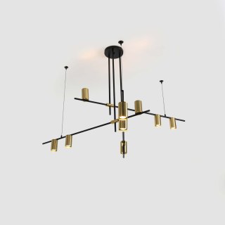 Light Prestige Lampa wisząca Arizona czarno - złota 9xGU10