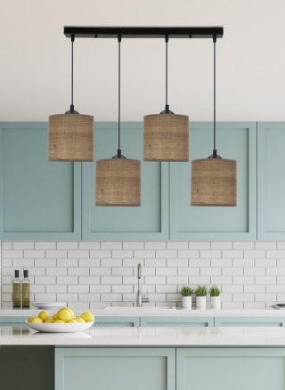 Legno lampa wisząca 15 4x40w e27 Abażur orzechowy