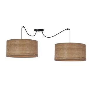 Legno p lampa wisząca 30 2x40w e27 Abażur orzechowy