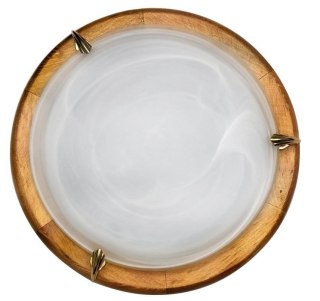 Lampa sufitowa Candellux 4-70206 1030 Alabaster plafon dąb2X60W