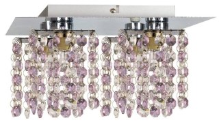 Lampa sufitowa chrom/fiolet kryształki Classic
