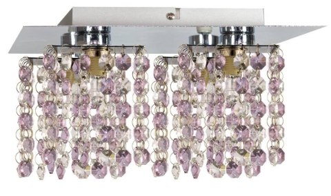 Lampa sufitowa chrom/fiolet kryształki Classic