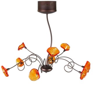 Lampa sufitowa pomarańczowa 9xG4 Malta