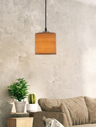 Legno lampa wisząca 1x40w e27 abażur orzechowy