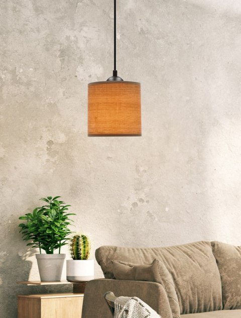 Legno lampa wisząca 1x40w e27 abażur orzechowy