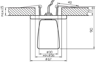 Oprawa stropowa Candellux 2216853 G4