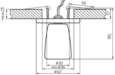Oprawa stropowa Candellux 2216853 G4