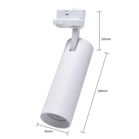 Reflektor Magnum do szynoprzewodów 3F 1xLED biały LP-8120/3F WH