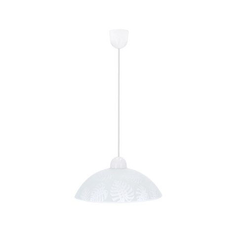 Alcara lampa wisząca, klosz biały z wzorem 31-16737