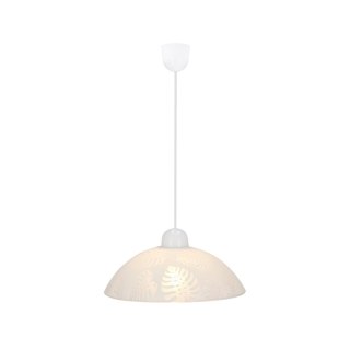 Alcara lampa wisząca, klosz biały z wzorem 31-16737