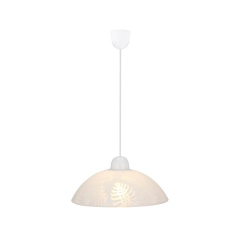 Alcara lampa wisząca, klosz biały z wzorem 31-16737