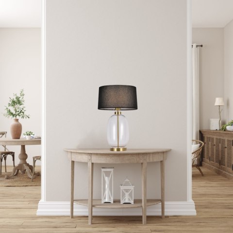 Lampa stołowa Amur czarno - transparentna 1xE27 Light Prestige
