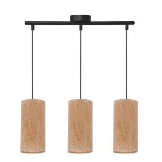 Aragona lampa wisząca 3x60 e27 abażur korkowy