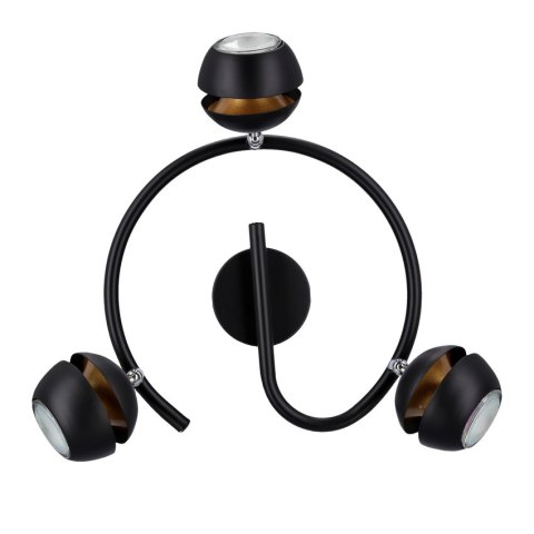 Boni spirala 3x3w gu10 led czarny