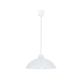 Bronte lampa wisząca 1x60w e27 klosz biały z wzorem 31-16744