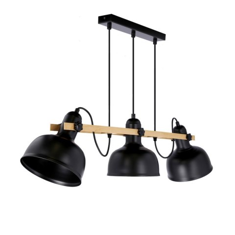 Lampa wisząca regulowana czarna loft Reno