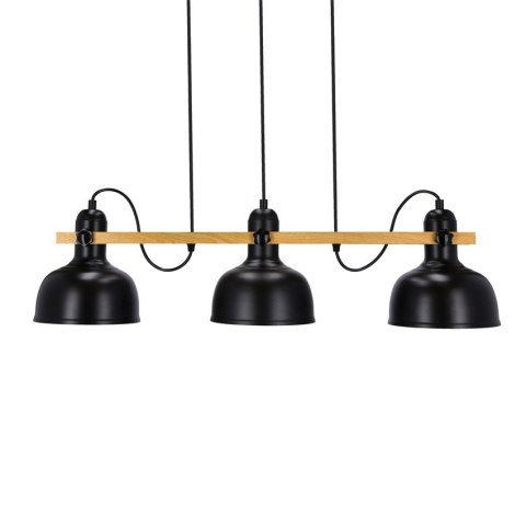 Lampa wisząca regulowana czarna loft Reno