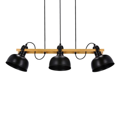 Lampa wisząca regulowana czarna loft Reno