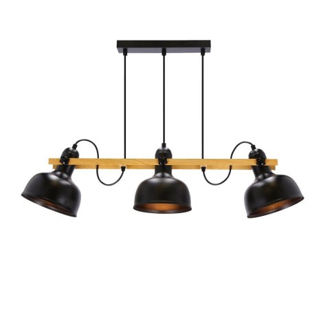 Lampa wisząca regulowana czarna loft Reno