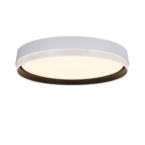 Florida lampa sufitowa plafon biały+czarny 24w led 39 cm klosz biały