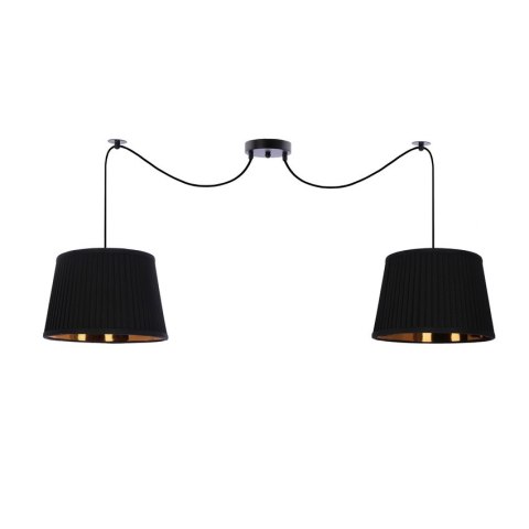 Gillo lampa wisząca czarny 2X40W E27 abażur czarny 32-10254