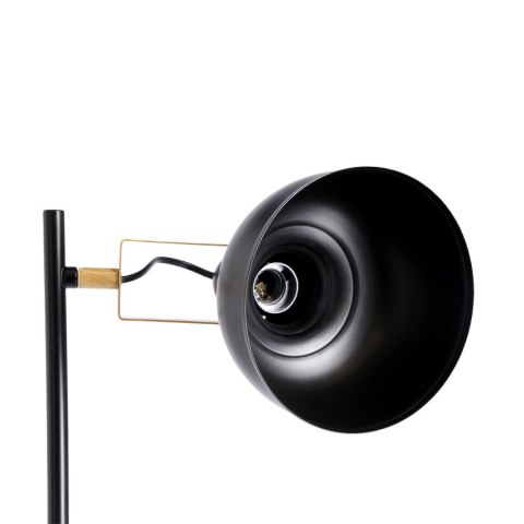 Lampa podłogowa czarna metalowa regulowana Reno