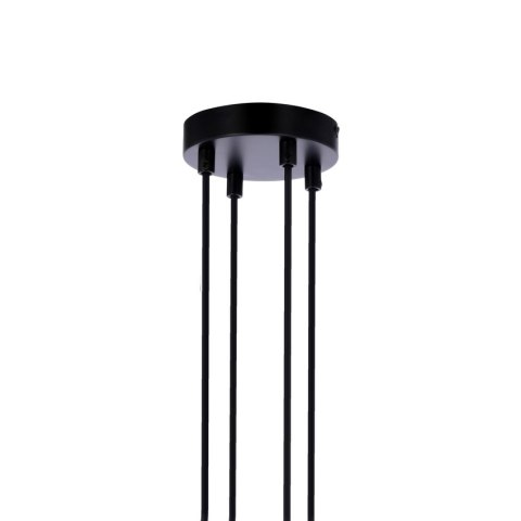 Lampa wisząca regulowana czarna klosz loft Reno