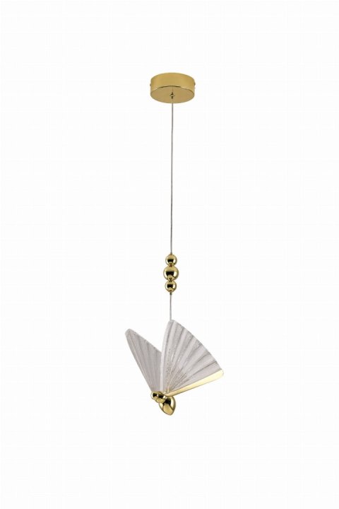Light Prestige Lampa wisząca Mariposa 1 złota LED CCT