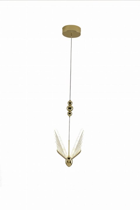 Light Prestige Lampa wisząca Mariposa 1 złota LED CCT
