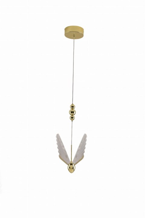Light Prestige Lampa wisząca Mariposa 1 złota LED CCT