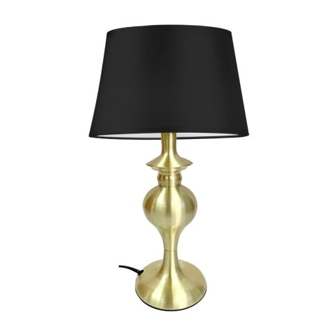 Prima gold lampa gabinetowa złoty satynowy 1x60w E27 abażur czarny