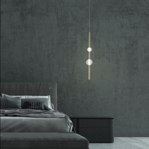 Lampa wisząca Vaku złota LED 4000K Light Prestige