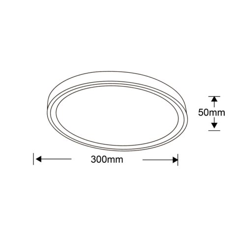 Plafon Vegas 40 cm czarny LED 4000K Light Prestige