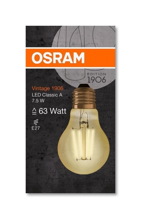 Żarówka led E27 7,5w 865lm 2500k vintage A63 Osram