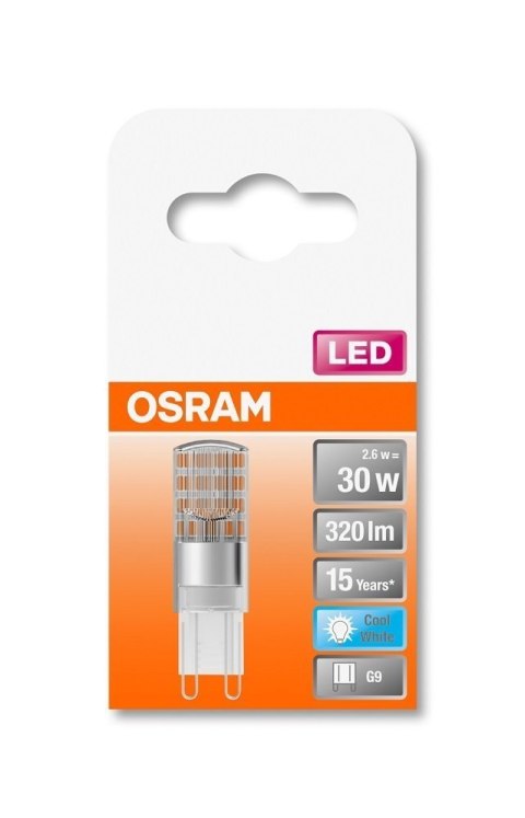 Żarówka led G9 2,6W 320lm 4000k Osram Kolor światła: BIAŁY NEUTRALNY