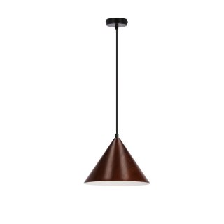 Dunca lampa wisząca 25cm E27 klosz ciemny orzechowy