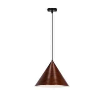 Dunca lampa wisząca 32cm E27 klosz ciemny orzechowy