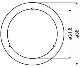Klosz biały szklany okrągły do plafonu 31,6 cm Candellux 63-12305