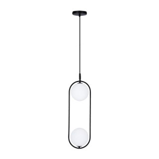 Lampa wisząca LED sufitowa żyrandol kula czarna