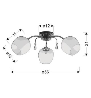Zachera Lampa Sufitowa 3X40W E27 Biały