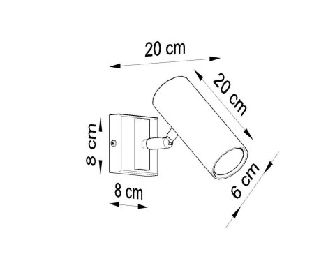 Sollux Lampa Kinkiet DIREZIONE biały