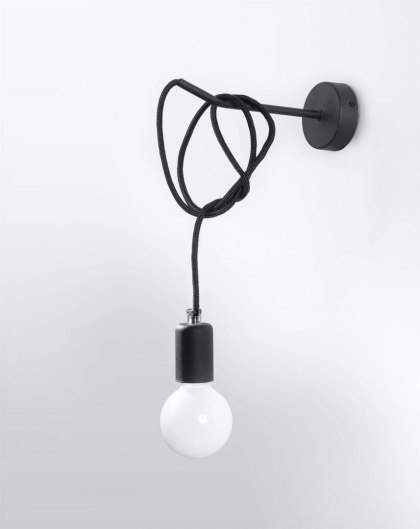 Sollux Lighting Kinkiet EDISON czarny