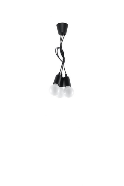 Sollux Lighting Lampa wisząca DIEGO 3 czarna