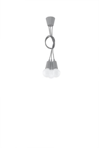 Sollux Lighting Lampa wisząca DIEGO 3 szara